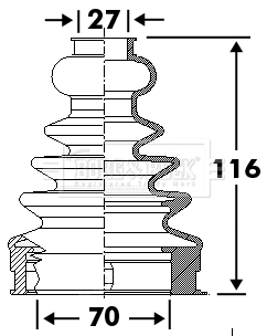 Bellow Kit, drive shaft (BCB6113)