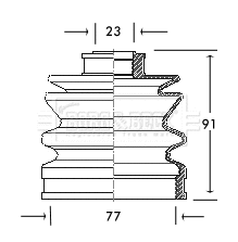 Bellow Kit, drive shaft (BCB2054)