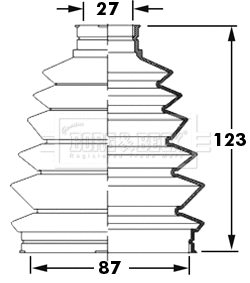 Bellow Kit, drive shaft (BCB6004)
