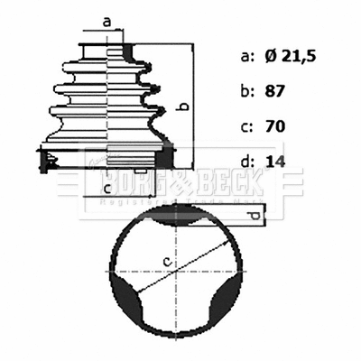 Bellow Kit, drive shaft (BCB6430)