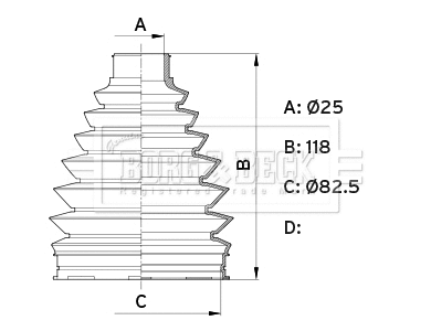 Bellow Kit, drive shaft (BCB6417)