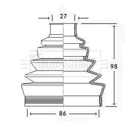 Bellow Kit, drive shaft (BCB2304)