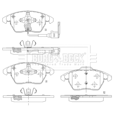 Brake Pad Set, disc brake (BBP2686)