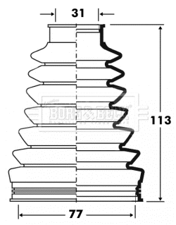 Bellow Kit, drive shaft (BCB2831)