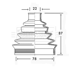 Bellow Kit, drive shaft (BCB2285)