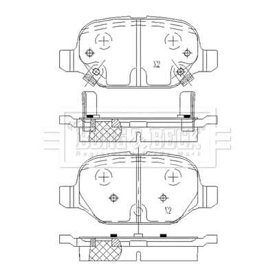 Brake Pad Set, disc brake (BBP2620)