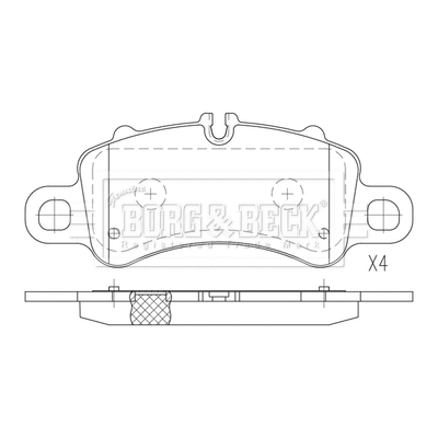 Brake Pad Set, disc brake (BBP2803)