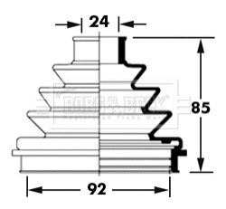 Bellow Kit, drive shaft (BCB2373)