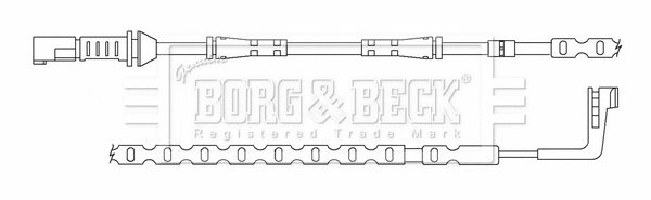 Warning Contact, brake pad wear (BWL3159)