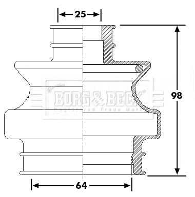 Bellow Kit, drive shaft (BCB6263)