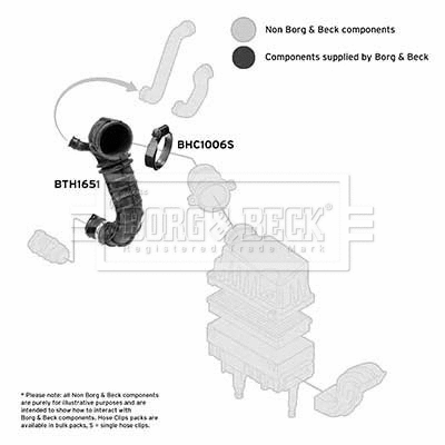 Intake Hose, air filter (BTH1651)