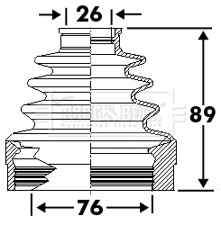 Bellow Kit, drive shaft (BCB6112)