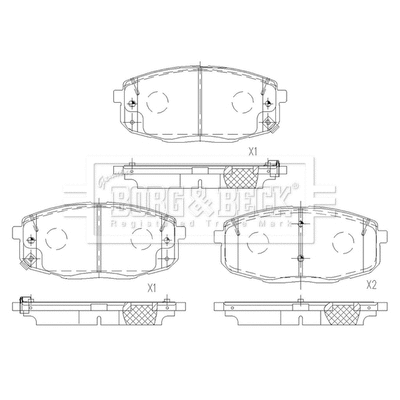Brake Pad Set, disc brake (BBP2667)