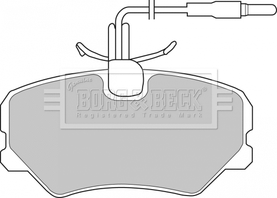 Brake Pad Set, disc brake (BBP1105)