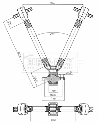 Control/Trailing Arm, wheel suspension (BCA33172)