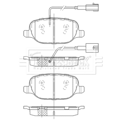 Brake Pad Set, disc brake (BBP2554)