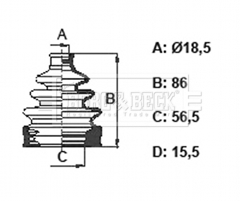 Bellow Kit, drive shaft (BCB6372)