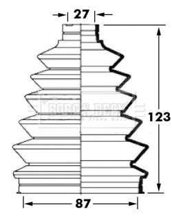 Bellow Kit, drive shaft (BCB6022)