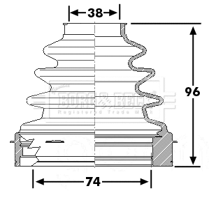 Bellow Kit, drive shaft (BCB6254)