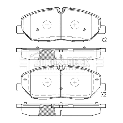 Brake Pad Set, disc brake (BBP2625)
