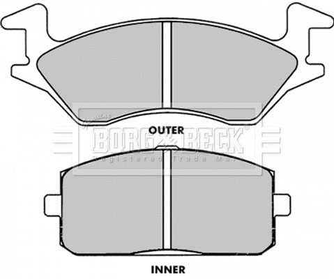 Brake Pad Set, disc brake (BBP1264)