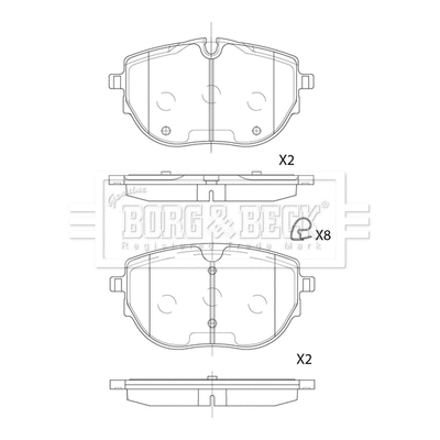 Brake Pad Set, disc brake (BBP2881)