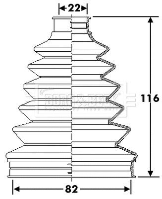 Bellow Kit, drive shaft (BCB6285)