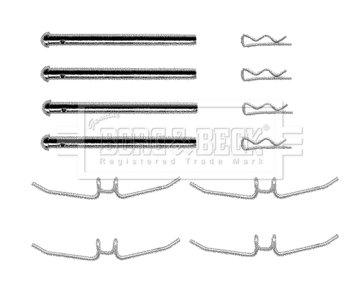 Accessory Kit, disc brake pad (BBK1194)