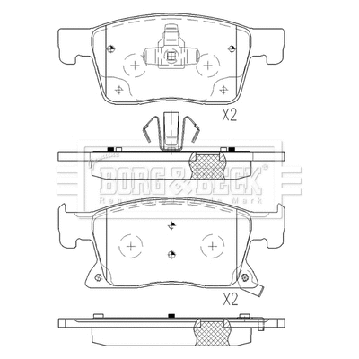 Brake Pad Set, disc brake (BBP2568)