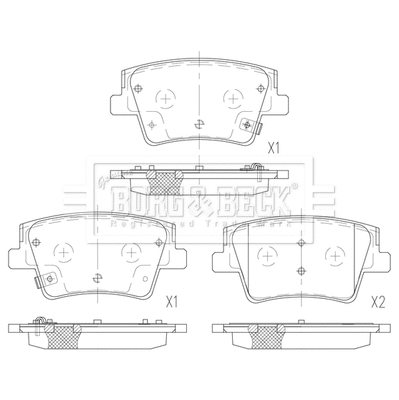 Brake Pad Set, disc brake (BBP2836)