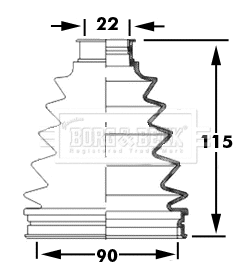 Bellow Kit, drive shaft (BCB6050)