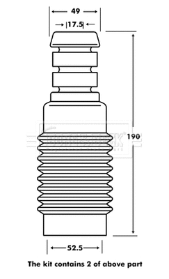 Dust Cover Kit, shock absorber (BPK7069)
