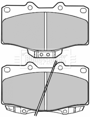 Brake Pad Set, disc brake (BBP1136)