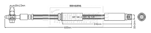 Brake Hose (BBH6896)