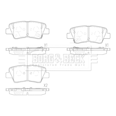 Brake Pad Set, disc brake (BBP2901)