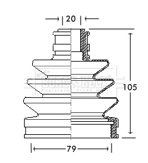 Bellow Kit, drive shaft (BCB2066)