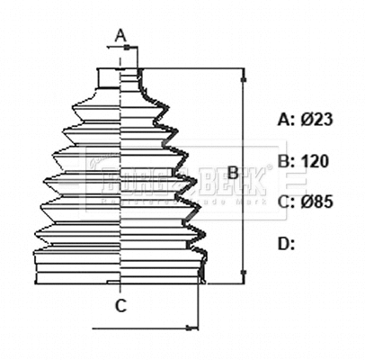 Bellow Kit, drive shaft (BCB6148)