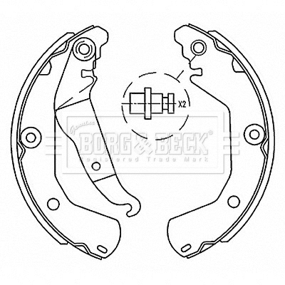 Brake Shoe Set (BBS6517)