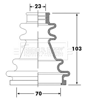 Bellow Kit, drive shaft (BCB6304)