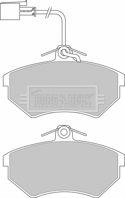 Brake Pad Set, disc brake (BBP1690)