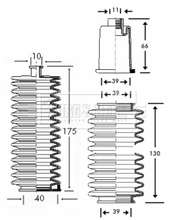 Bellow Kit, steering (BSG3162)