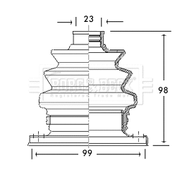 Bellow Kit, drive shaft (BCB2766)