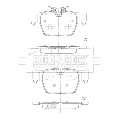 Brake Pad Set, disc brake (BBP2889)