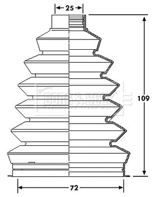 Bellow Kit, drive shaft (BCB6211)