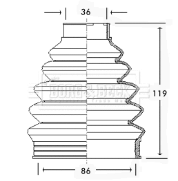Bellow Kit, drive shaft (BCB2280)