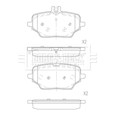 Brake Pad Set, disc brake (BBP2884)