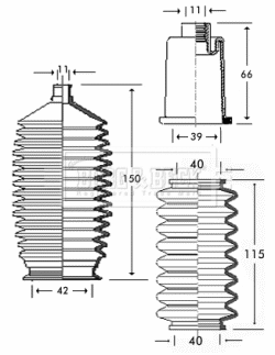 Bellow Kit, steering (BSG3262)
