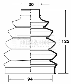 Bellow Kit, drive shaft (BCB6079)