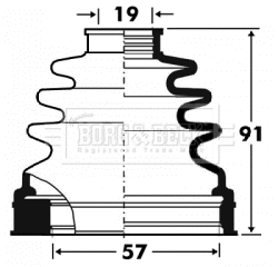 Bellow Kit, drive shaft (BCB2866)