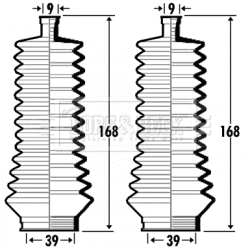 Bellow Kit, steering (BSG3358)